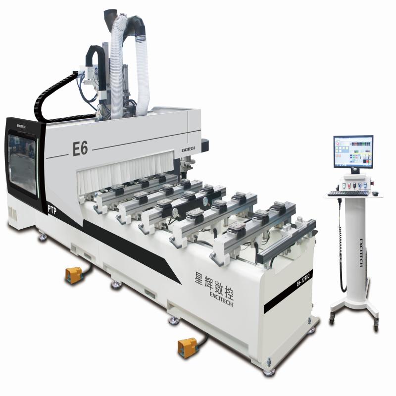 கருவி மாற்றி CNC ரூட்டருடன் E6 PTP இயந்திரம்